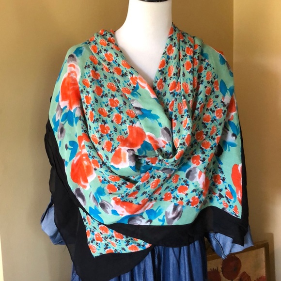 Marc Jacobs Accessories - MARC JACOBS Huge FLORAL Wrap Scarf  64x46 $269 NEW